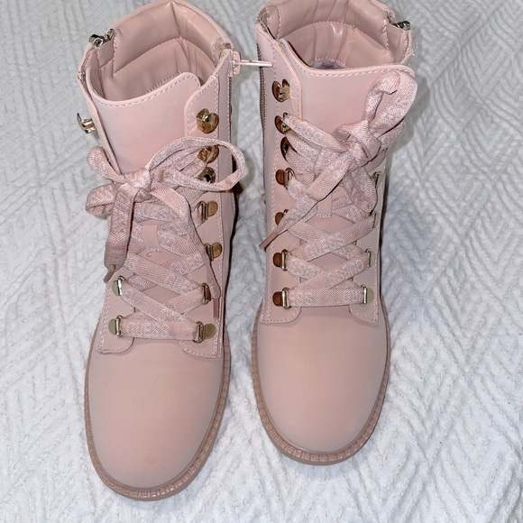 guess pink booties